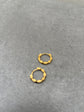 Small Hammered  Waved Hoop Earring