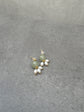 Green Bead and Pearl Earring stud