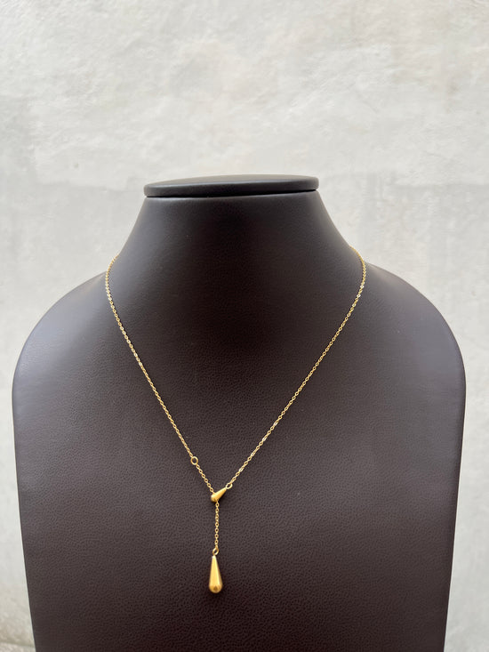 Double Tear Drop  Necklace