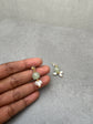 Green Bead and Pearl Earring stud