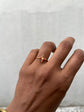 Red Stone Petal Finger Ring