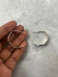 Hammered Half Hoop Silver Tone