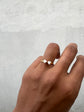 Double Zircon Stone Finger Ring