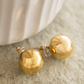 Circle Dome Gold Earring Stud