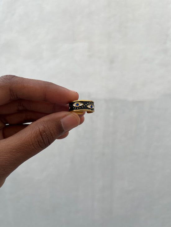 Black Evil Eye Ring