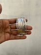Silver tube silver tone Bracelet with magnetic clap