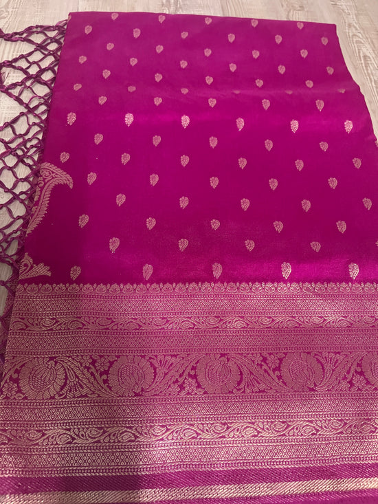 Pink Benarasi saree