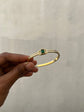 Green Stone studded Gold Bracelet