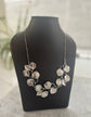 Botanical necklace silver tone