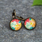 Painted Leaf Earring