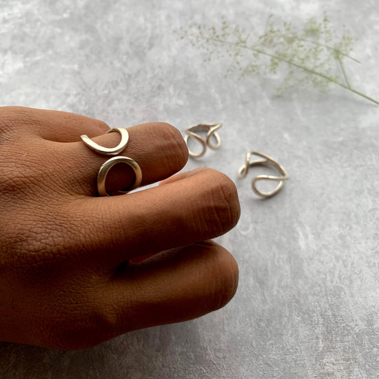The Wing ring - Silver  tone