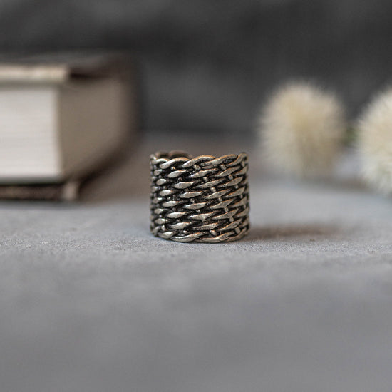 Basket Weave Pattern Finger Rings