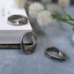Elongated Silver Oval Finger Rings