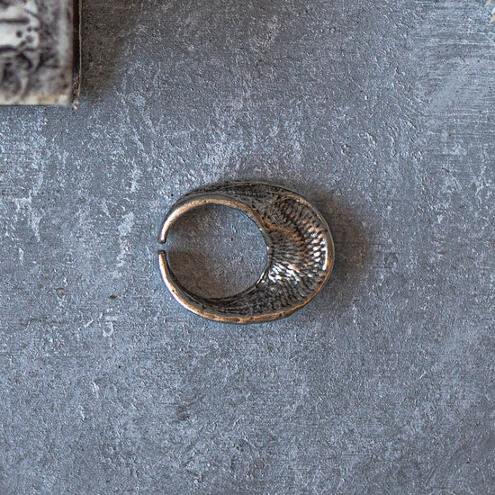 Elongated Silver Oval Finger Rings