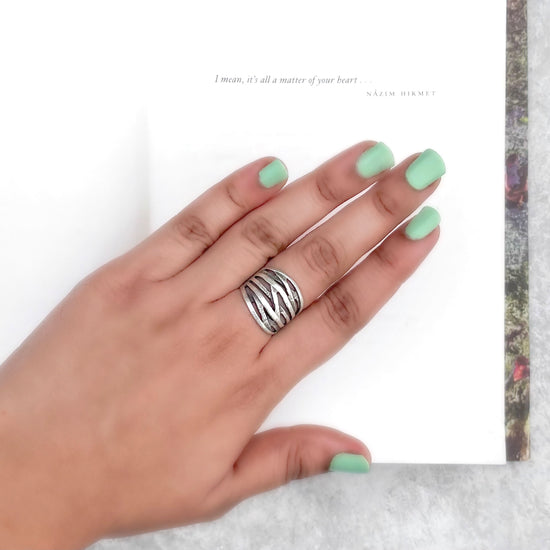 Striped Finger Ring