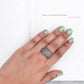 Cutwork Domed Finger Ring - Silver Plated