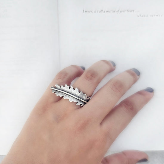 Jagged Leaf Ring