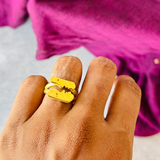 Two Face Ring Brass