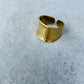 Curved Hammered Ring Brass Tone