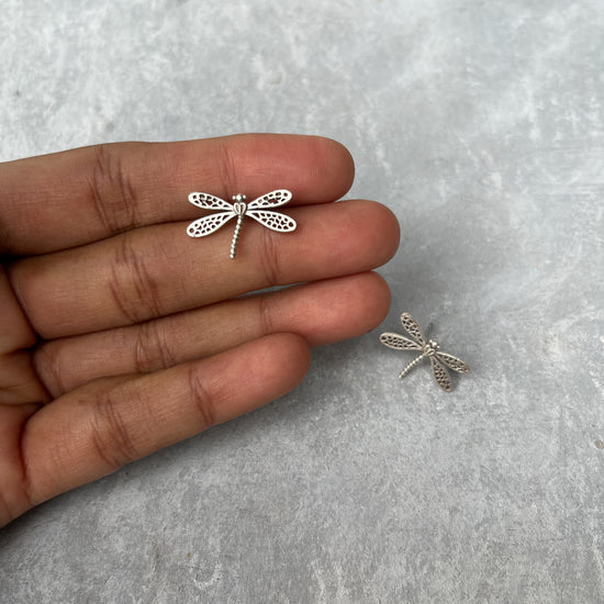 Dragonfly Silver Studs