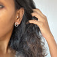 Circle Cut Stud -Silver Earrings