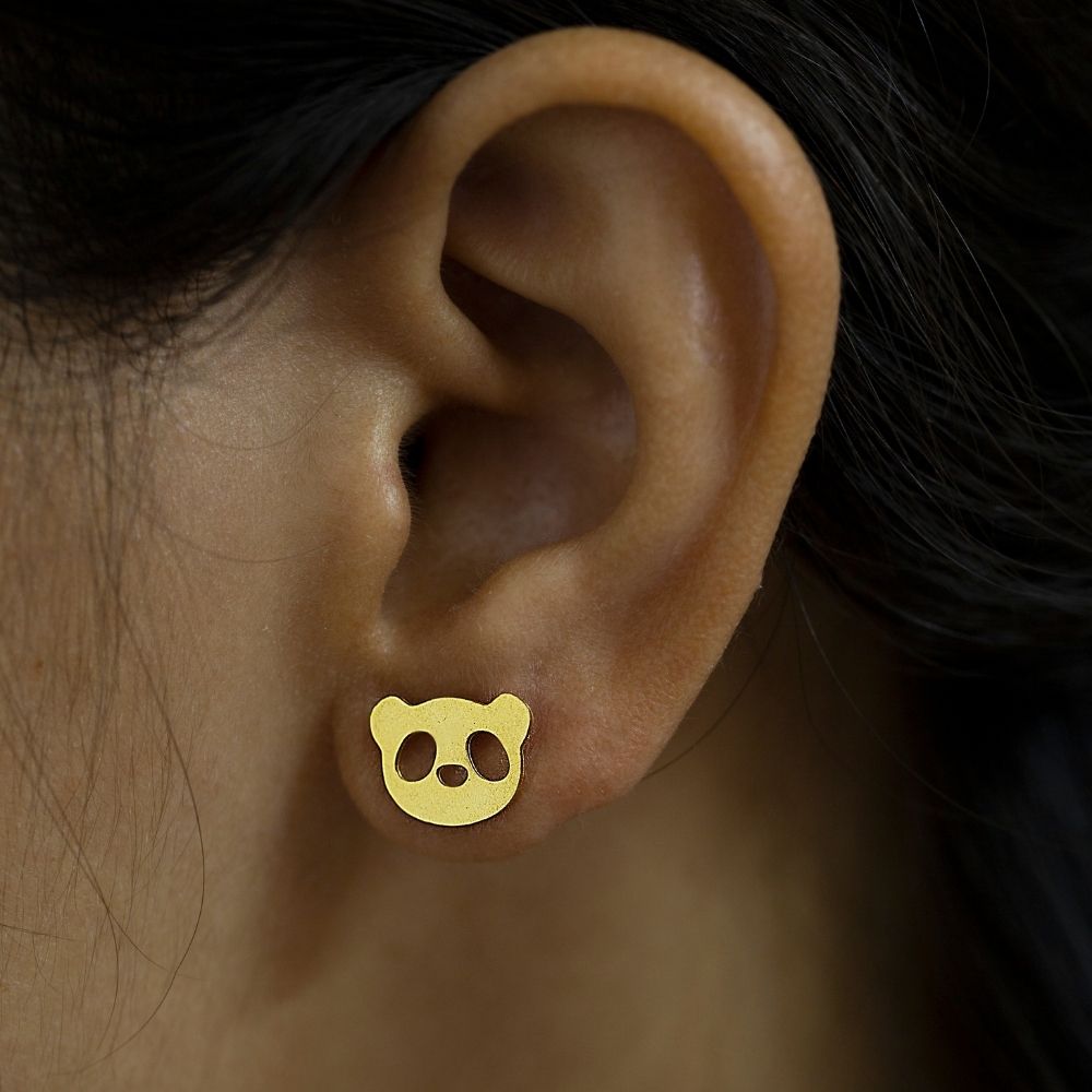 Gold Panda Earrings  EclecticSkye