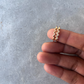 Chevron Zircon Studded Finger Ring Gold Coated