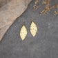 Textured Shiny leaf Earring