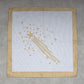 White With Sandal Bordered Placemats- Set of 6 Table mats and 6 Napkins