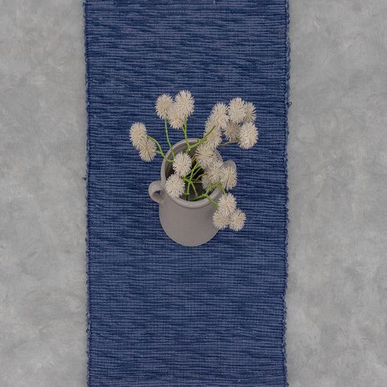 Navy Blue Textured Table Runners