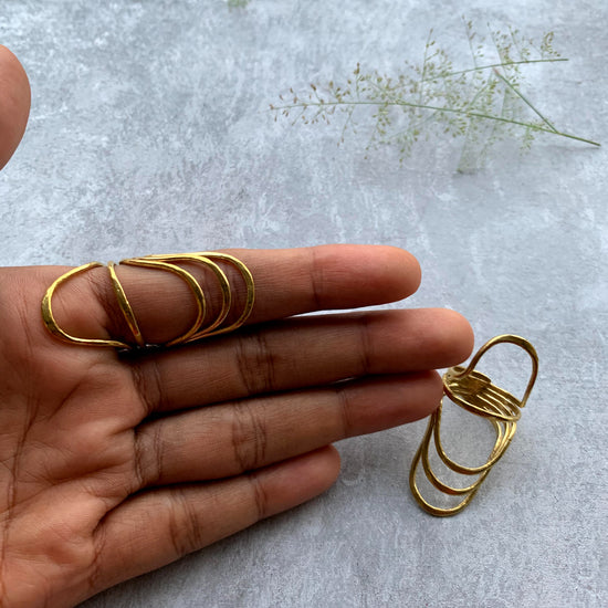 Irregular Shaped Wired Ring