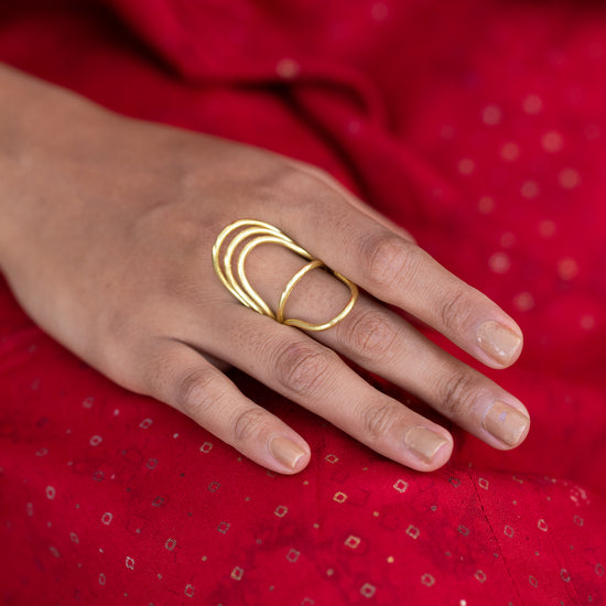 Irregular Shaped Wired Ring