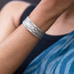 Tribal Fusion Art Bracelet Silver Tone