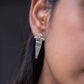 Tribal Doll Earrings Silver Tone
