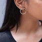 Circular Cut Silver Earrings