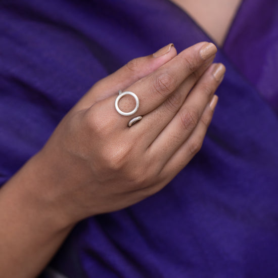 Oval Loop Rings Silver