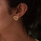 Heart earring -Gold Coated