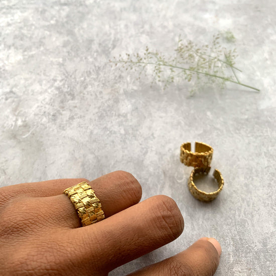 Weaved Brass Ring