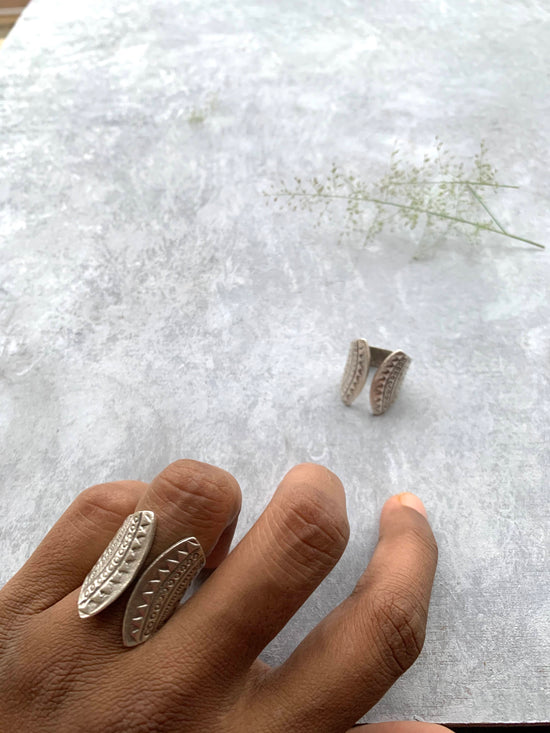 Carved Wing Ring