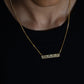 Hammered Bar Gold Coated Chain