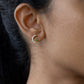 Stone Studded Moon Shaped  Earrings