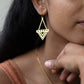 Nysa (Gold Inverted Triangle Earrings)
