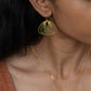 Orbit (Gold Elliptical Cut Earrings)