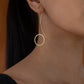 Hanging circle earring