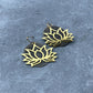Antique Silver tone Oval and Brass Lotus