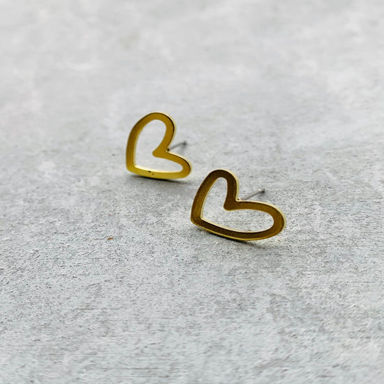 Heart earring -Gold Coated