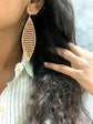 Long Intricate Textured earring