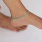 Blue Leaf Bead Anklets - Single Piece