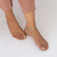 Blue Leaf Bead Anklets - Single Piece