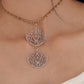 Twin Interconnected Lotus Necklace